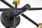 Axel Collection Wall Sconce D24.7 H9.9 Lt:5 Black and Brass Finish